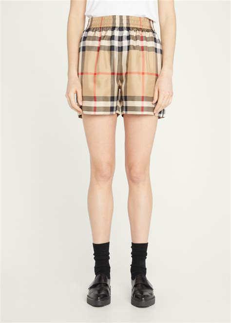 Burberry Tawney Check Silk Shorts 